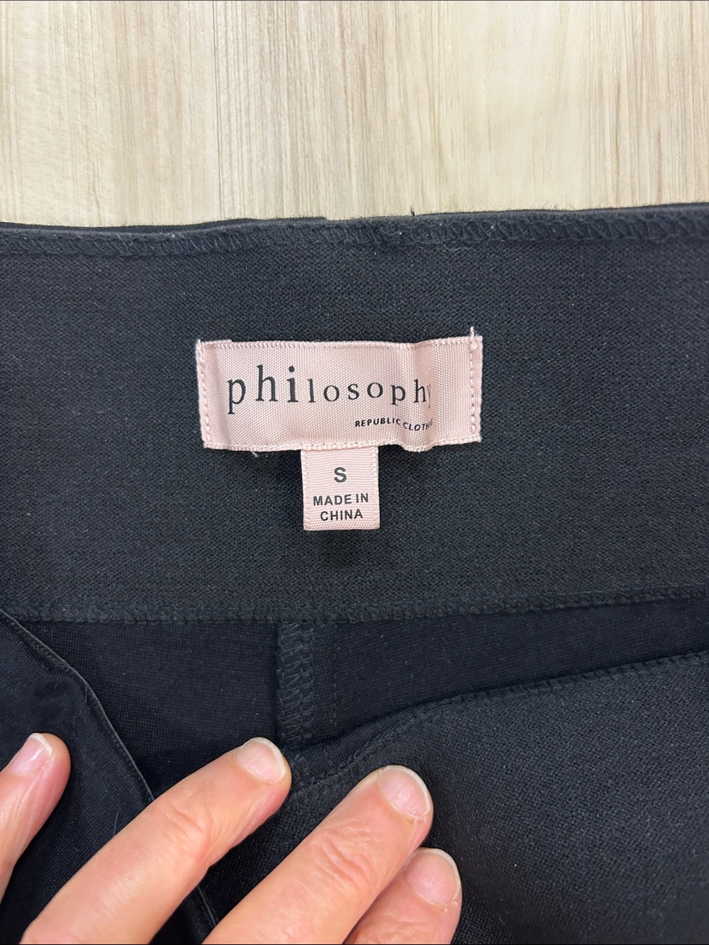 Philosophy Black Slim Ponte Knit Pants image 2